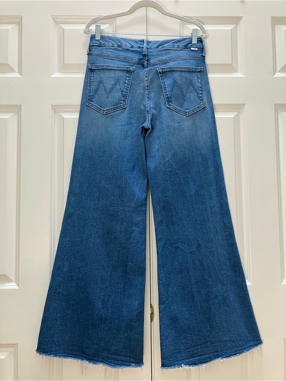 Mother The Roller Fray Wide Leg Denim Jeans Work Hard Play Hard size 29 - Picture 6 of 14